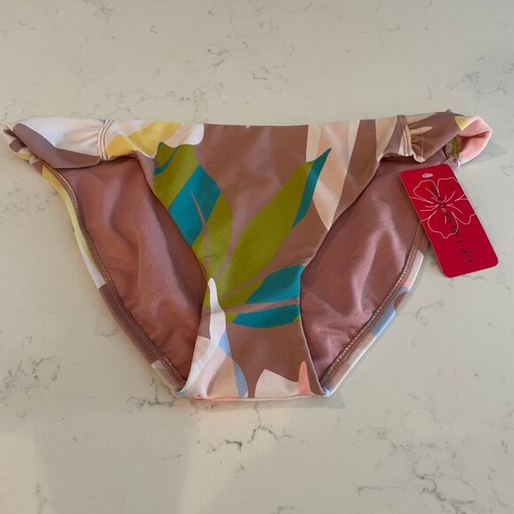 Gossip Block and Key Hipster Tropical Print Bikini Bottoms Multi Color Sz M NWT - Picture 10 of 10